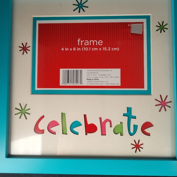 Target Brand 4x6 picture frame holiday celebrate. VG CONDITION. - Picture 12 of 16